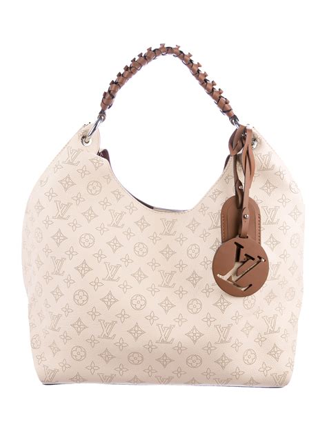 grey louis vuitton purse|louis vuitton mahina carmel bag.